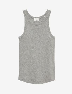 Rib singlet grey melange - catwalk junkie