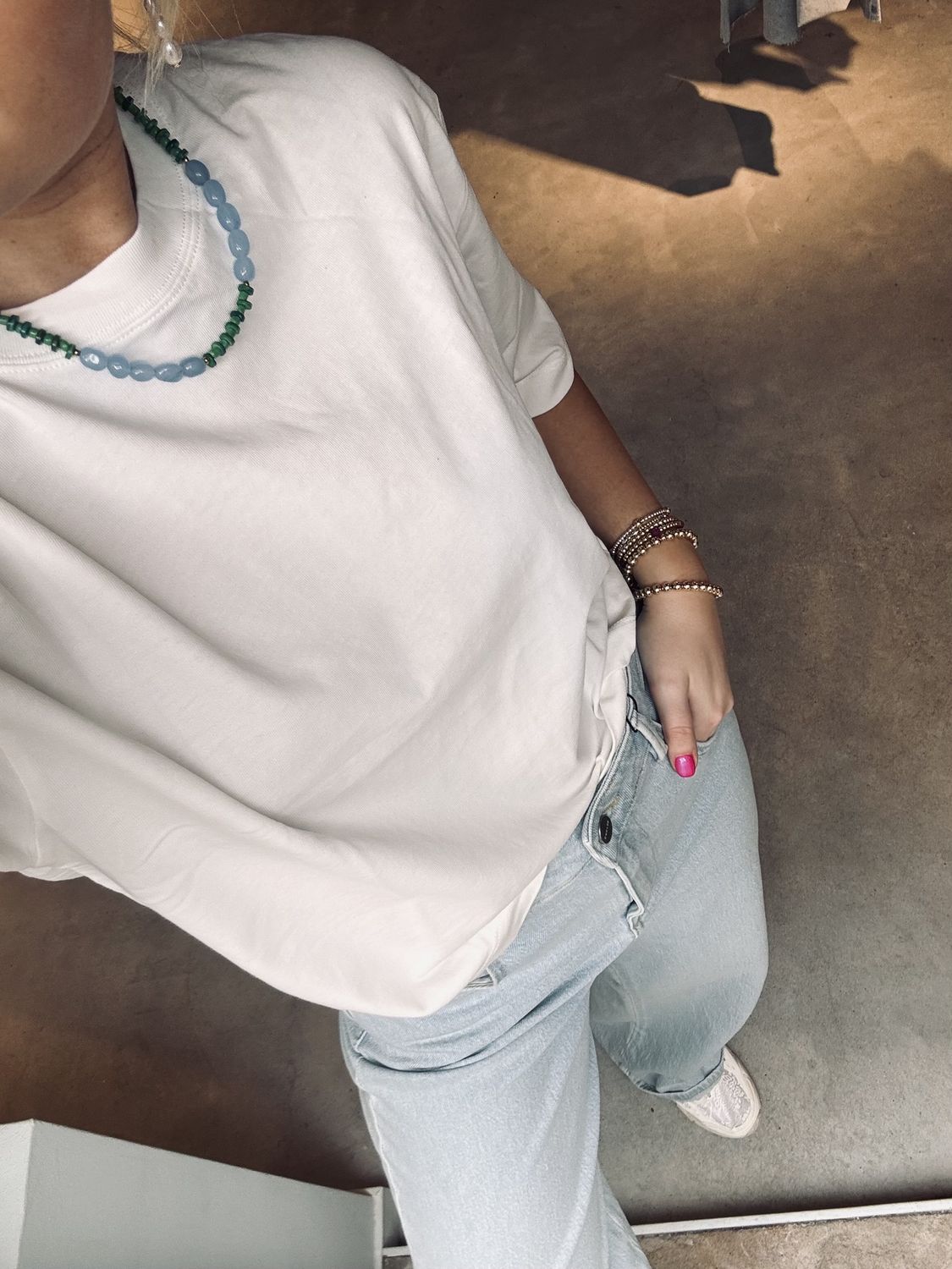 Loose fit t shirt off white - catwalk junkie
