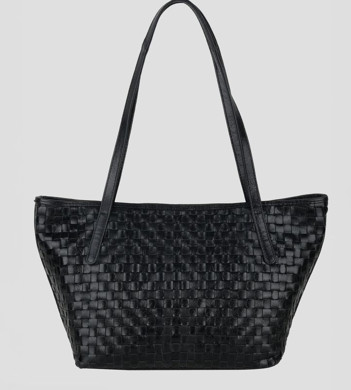 Shopper braided village black - nunoo bags