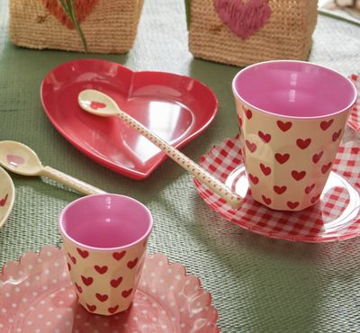 Medium cup darling hearts - rice