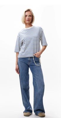 Loose fit striped t-shirt