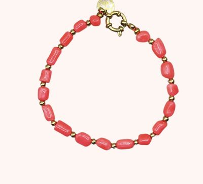 Tommy gold pink bracelet - bonnie studios