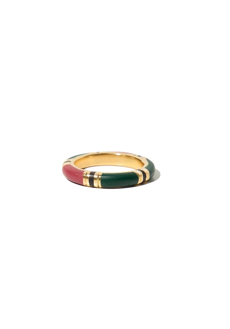 Ivy ring Bordeaux green - Mimi et toi