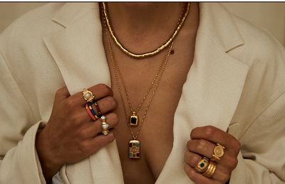 Ivy ring blue/off white Mimi et toi