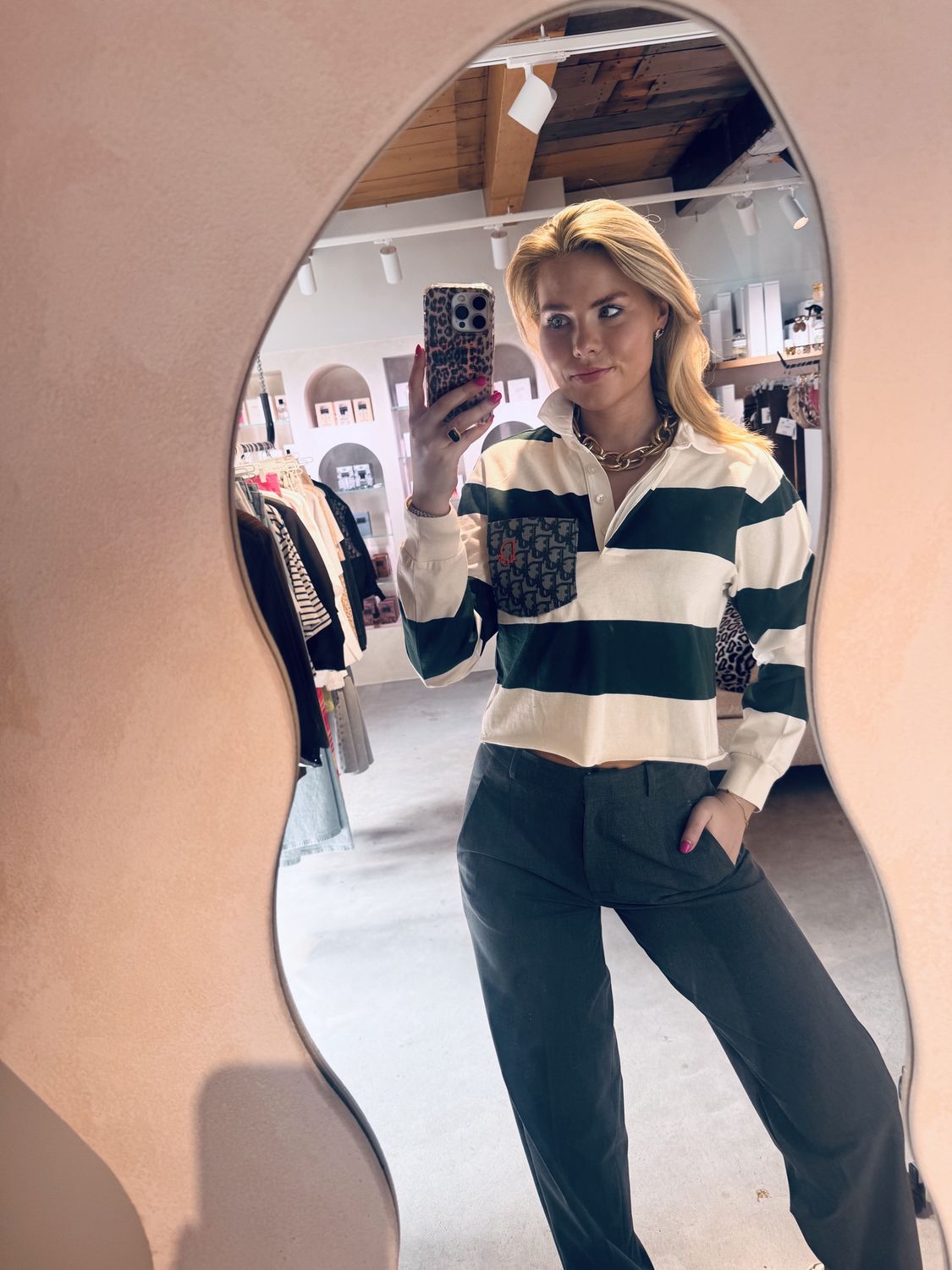 Longsleeve polo - Groen - Dior - Attire amsterdam