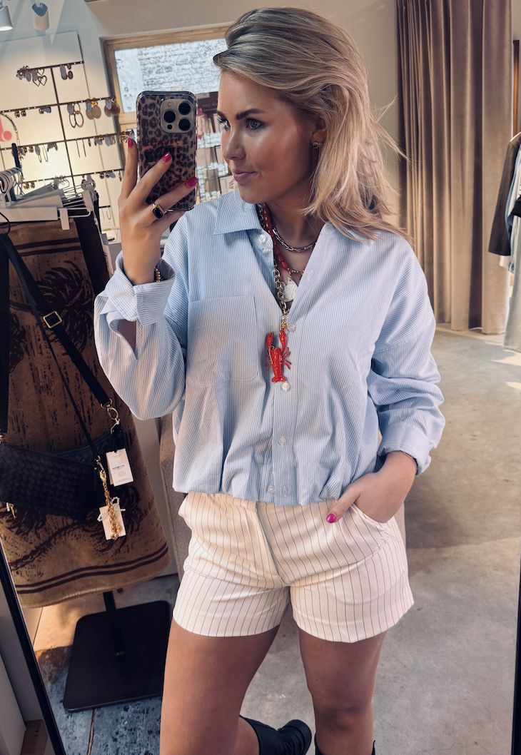 Tuck in blouse- Chambray blue - catwalk junkie