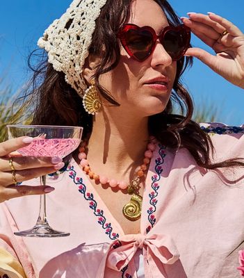 Pink bubbles necklace - studio frenchie