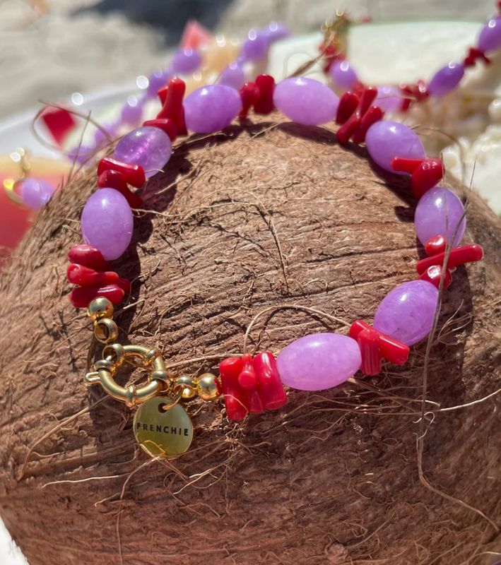 bracelet touch of red-  studio frenchie