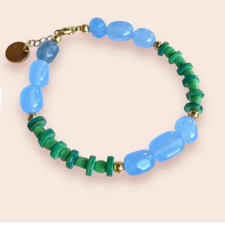 bracelet color block blue - studio Frenchie
