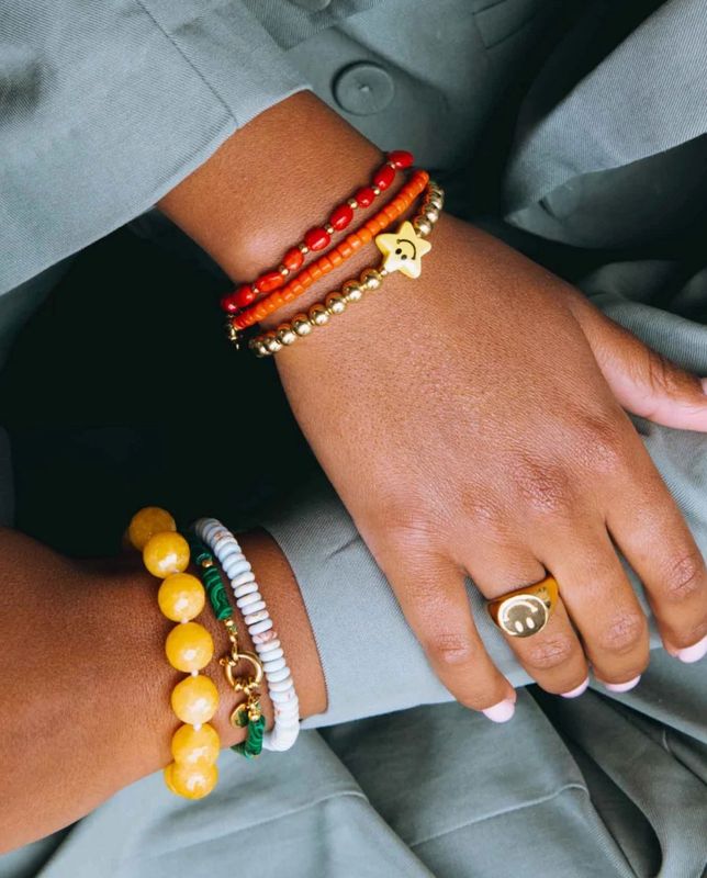 Tommy gold orange bracelet - Bonnie studio’s
