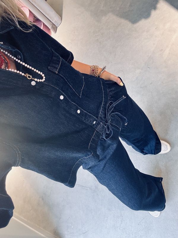 Denim jogger dark blue - catwalk junkie