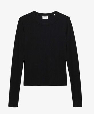 Rib Long sleeve - zwart - catwalk junkie