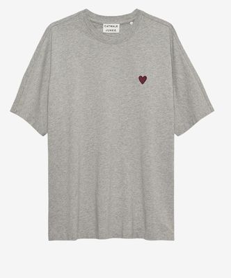 oversized graphic t shirt with love - catwalk junkie