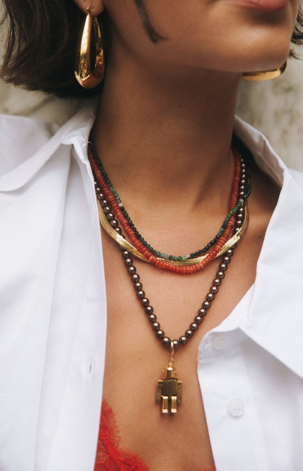 brown pearl necklace - bonnie studios