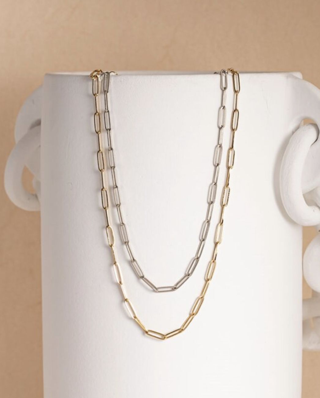link XS chain bicolor necklace - souvenirs de pomme