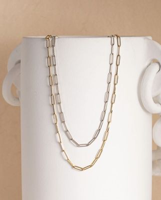 link XS chain bicolor necklace - souvenirs de pomme