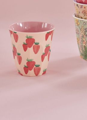 medium cup soft pink strawberry - rice
