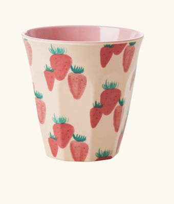 medium cup soft pink strawberry - rice