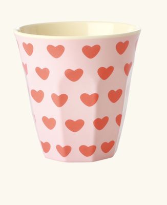 medium cup soft pink sweet hearts - rice