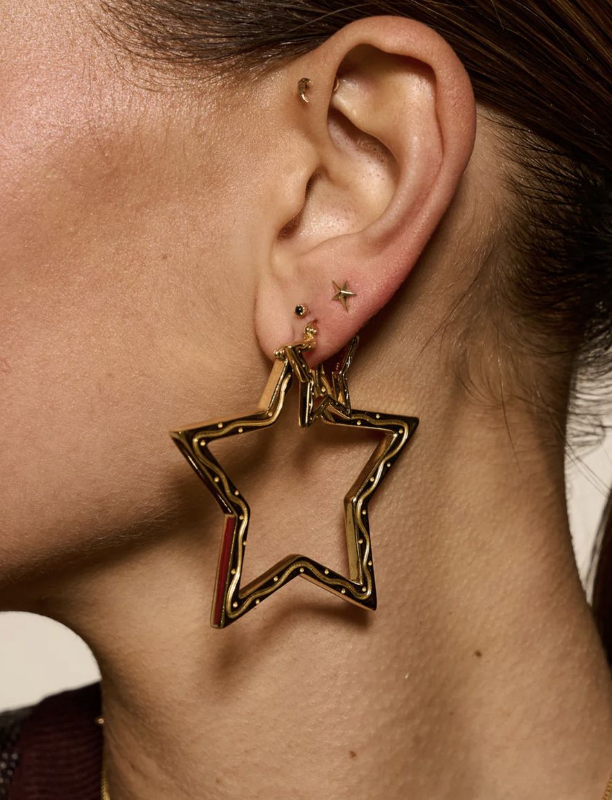 large funky stars earrings - anna+nina
