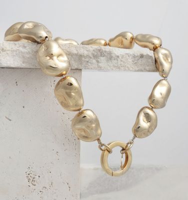 oceane statement necklace (goud en zilver) - souvenirs de pomme