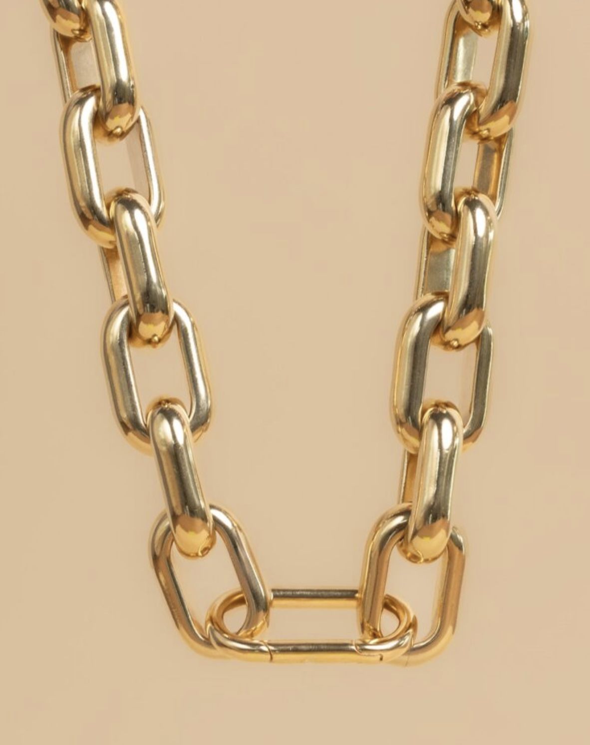 lima large chain gold necklace - souvenirs de pomme