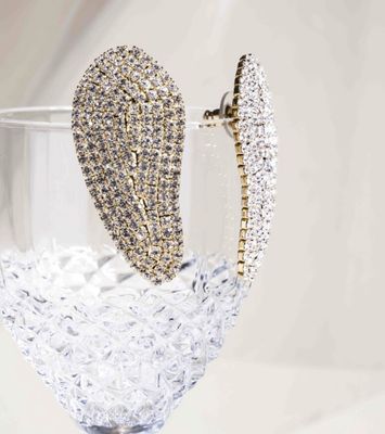 nova statement strass earrings - souvenirs de pomme