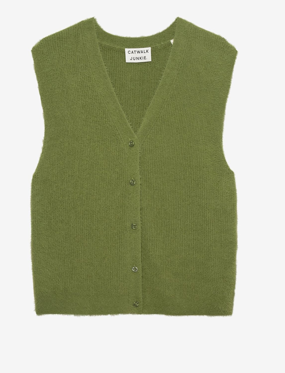 vneck fuzzy spencer grasshopper - catwalk junkie