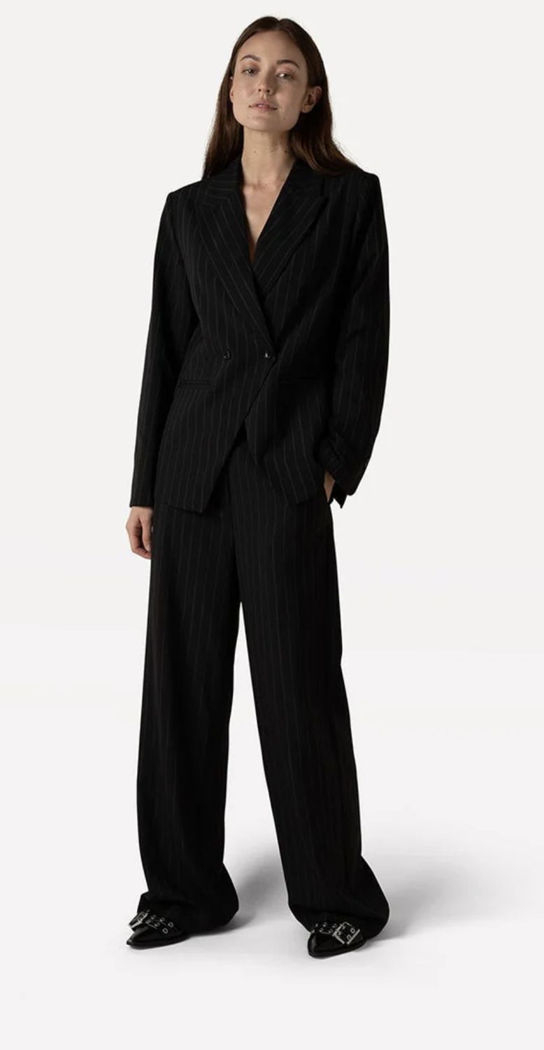 moore pleated pinstripe  pants - another label
