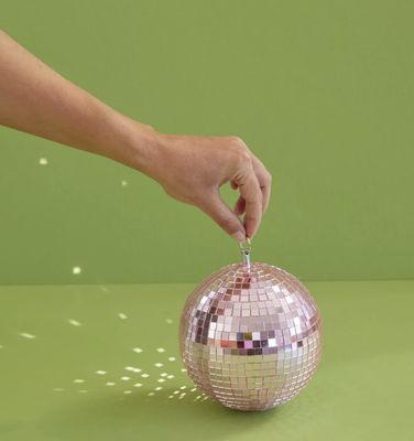 disco ball in soft pink medium  - rice