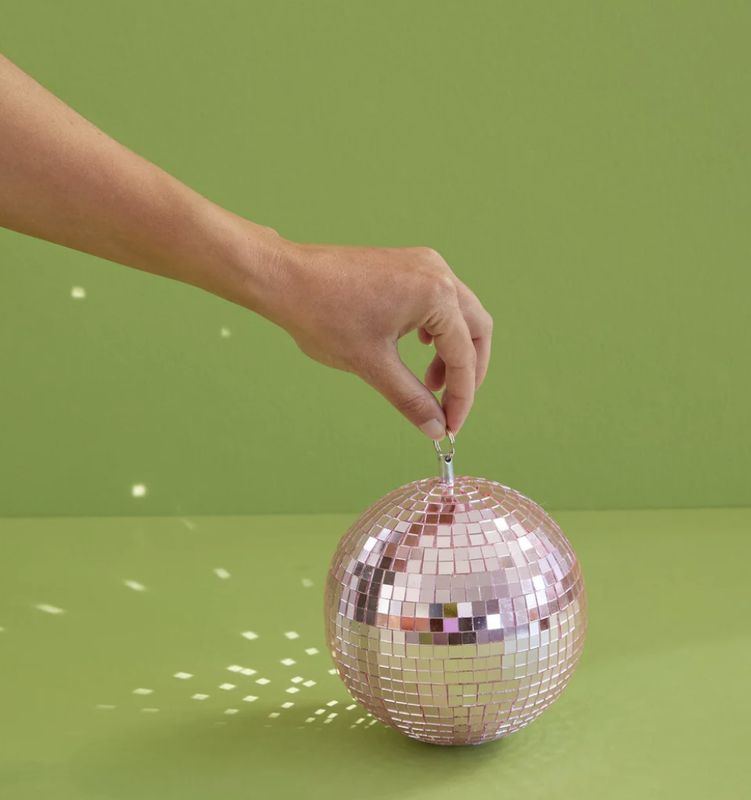 disco ball in soft pink medium  - rice