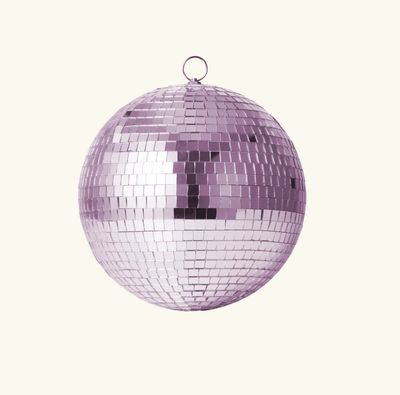 disco ball in soft pink medium  - rice
