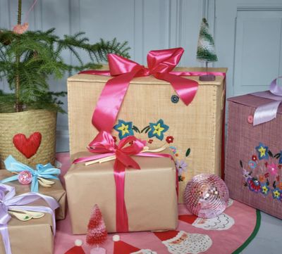 cotton christmas tree carpet - rice