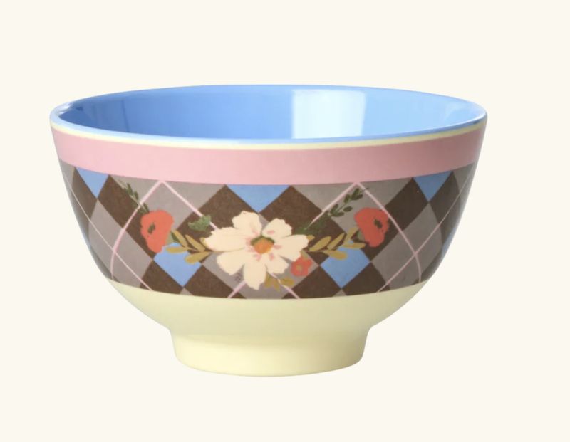 melamine bowl gorgeous til print small - rice