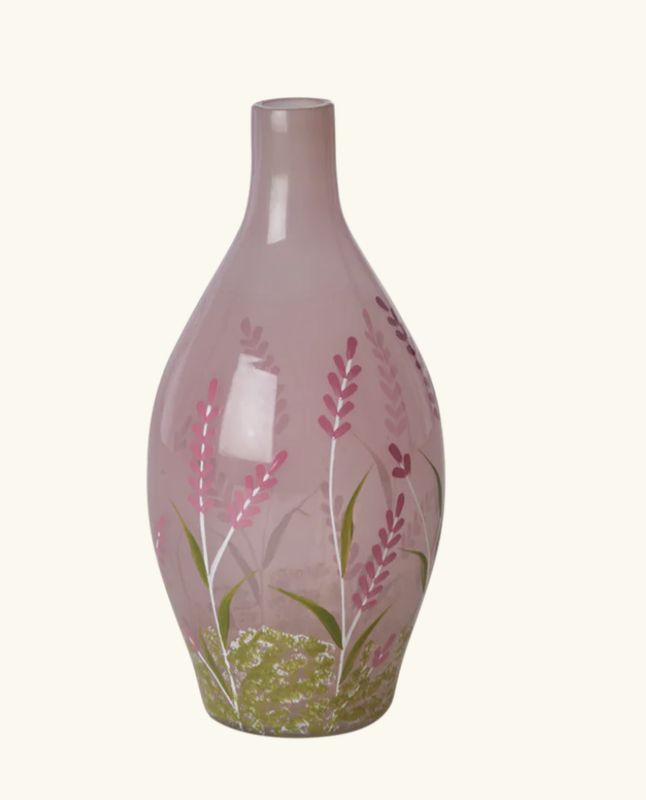 glass vase (groen of roze) - rice