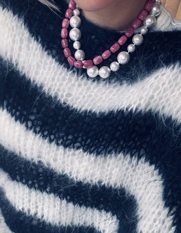 Fred chunky necklace shell pearl - bonnie studios