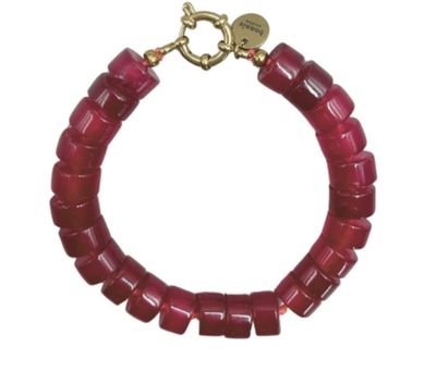 phil burgundy bracelet - bonnie studios