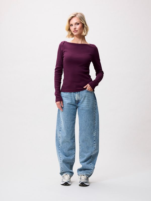 boatneck rib long sleeve - catwalk junkie