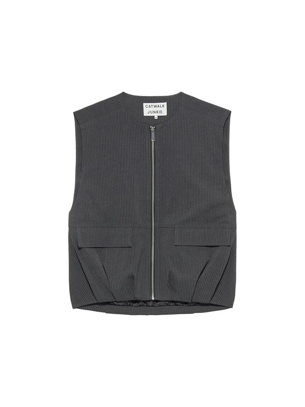 pinstripe bodywarmer - catwalk junkie