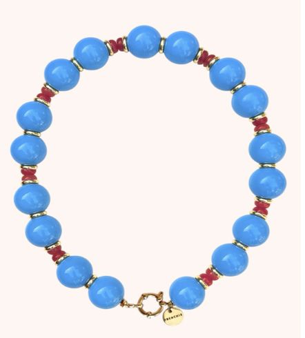 bright blue necklace - studio frenchie