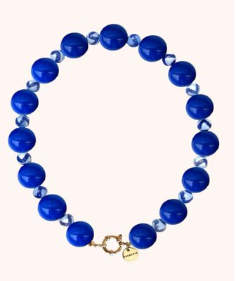 Zigzag blue necklace  - studio frenchie