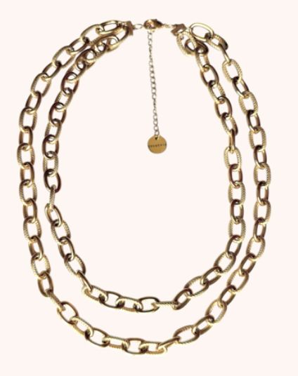 double gold necklace - studio frenchie