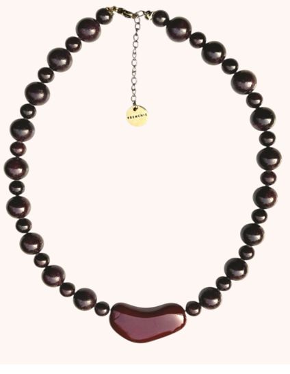 Chocolate bean necklace - studio frenchie