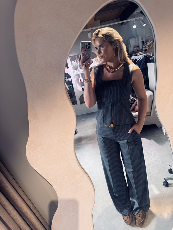 moore pleated pinstripe  pants - another label