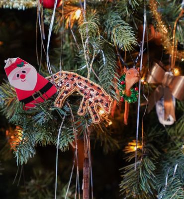 Festive leopard ornament - anna+nina