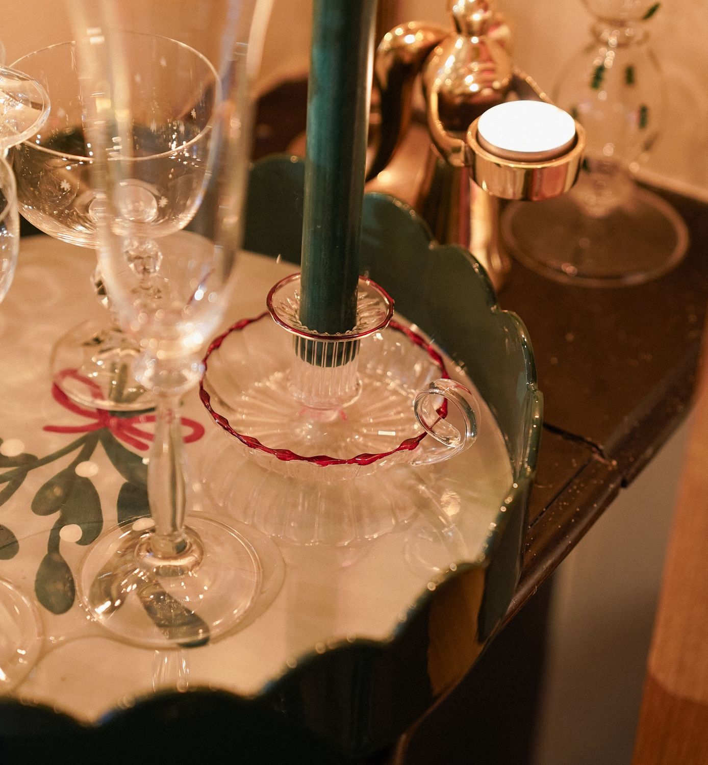 Last Christmas Maroon Candle Holder - anna+nina