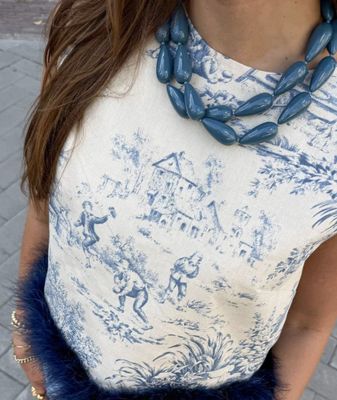 Muse necklace denim - le veer