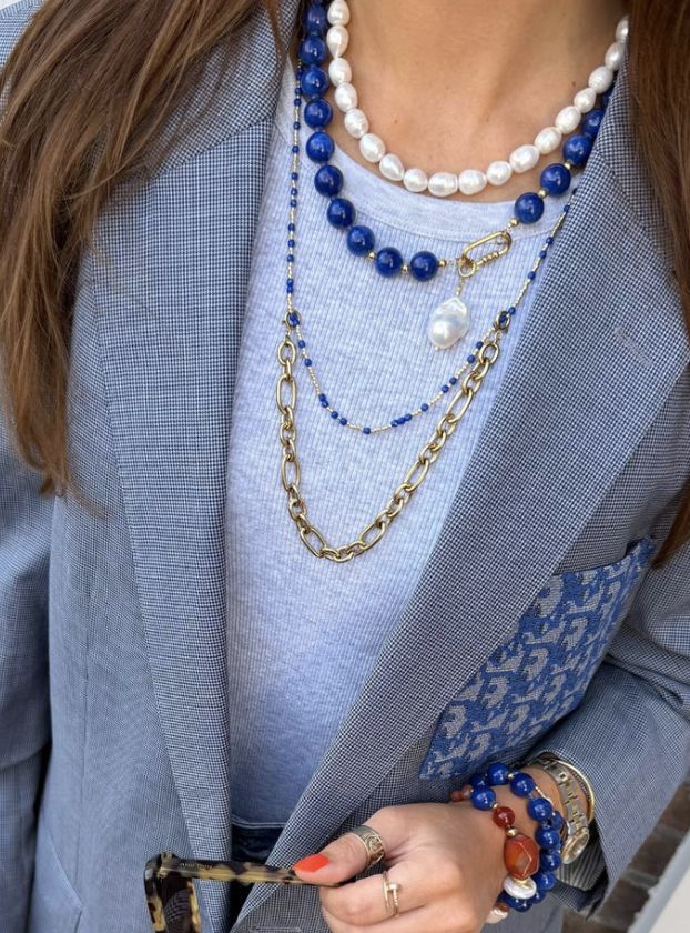 navy bold necklace - le veer