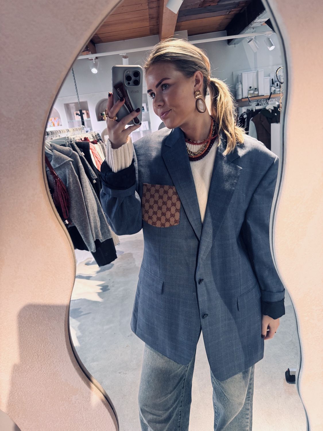 attire blazer geblokt met gucci - attire