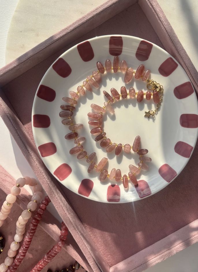 Necklace Hazel - Pink - flem the label